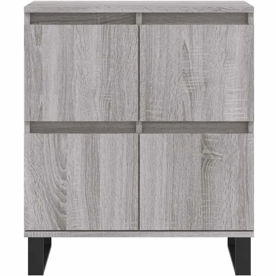 vidaXL Dressoir 60x35x70 cm bewerkt hout grijs sonoma eikenkleurig