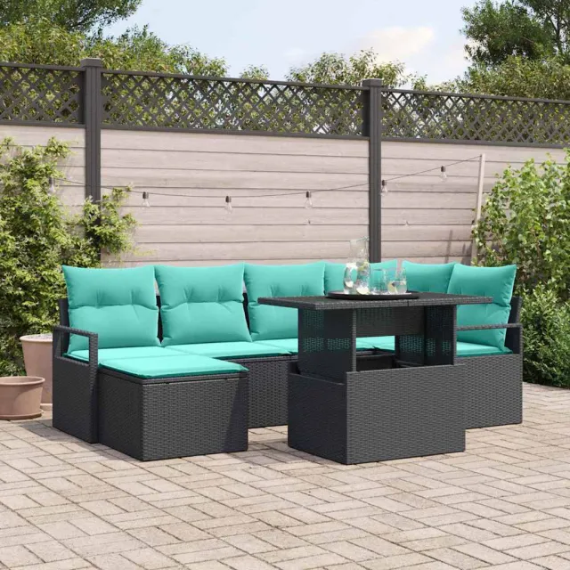 vidaXL Tuin Sofa Set 7 st poly rattan beige, foto 2