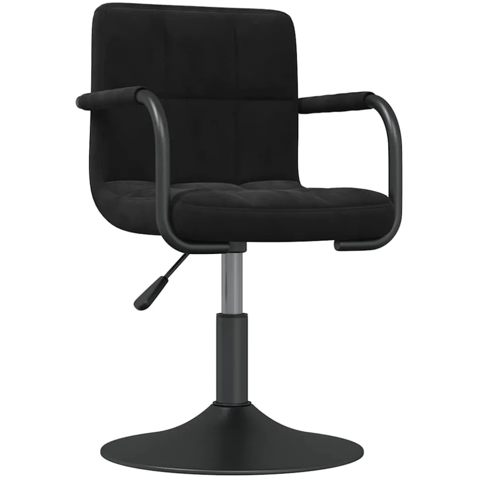 vidaXL Eetkamerstoelen draaibaar 2 st fluweel zwart