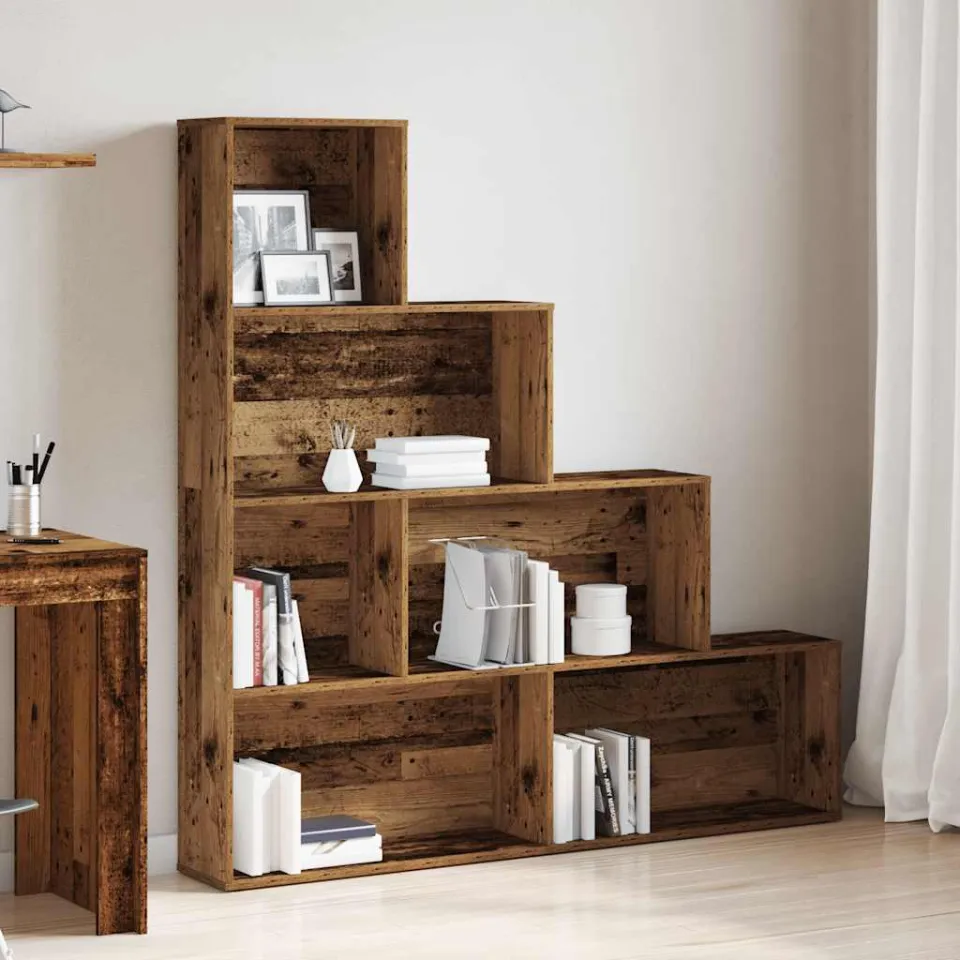 vidaXL Boekenkast 157x24x160 cm bewerkt hout oud houtkleurig bruin, foto 2