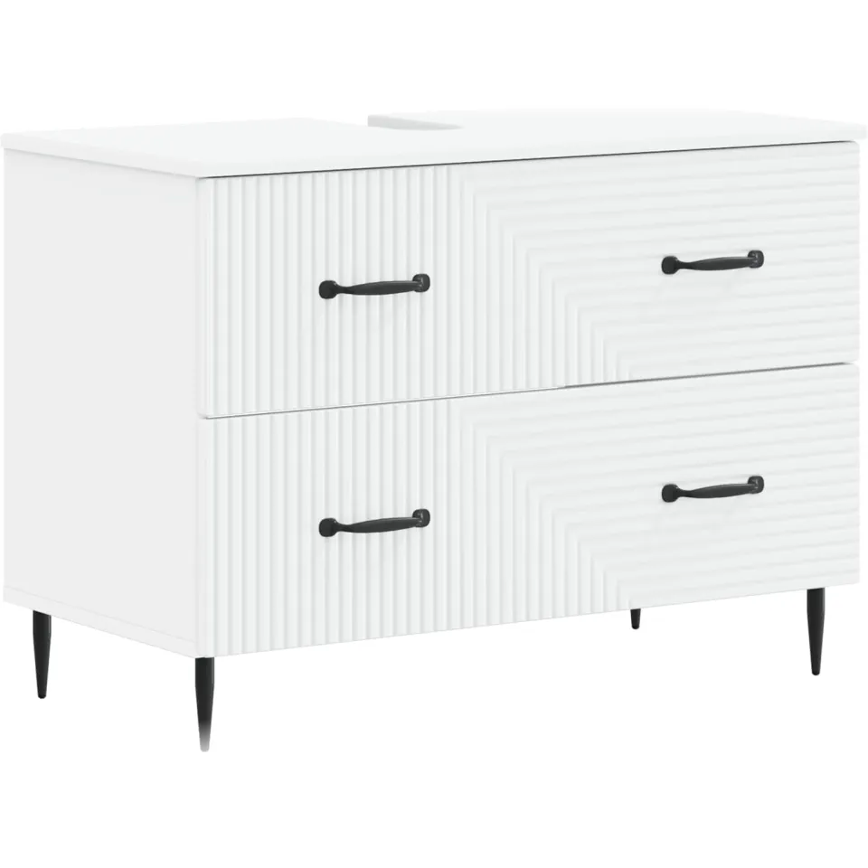 vidaXL Badkamer wastafelkast HAARLEM Wit 82 x 41 x 58,5 cm, foto 3