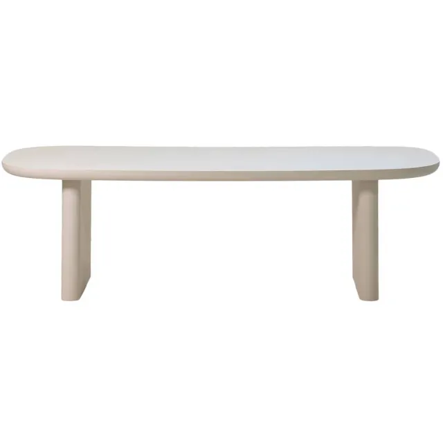 Giga Meubel Eettafel Maya - Deens Ovaal - Beige Betonlook - 200x100x75cm