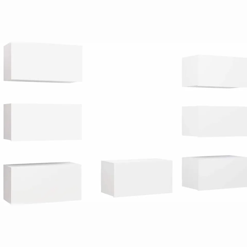 vidaXL Tv-meubelen 7 st 30,5x30x60 cm bewerkt hout wit, foto 3