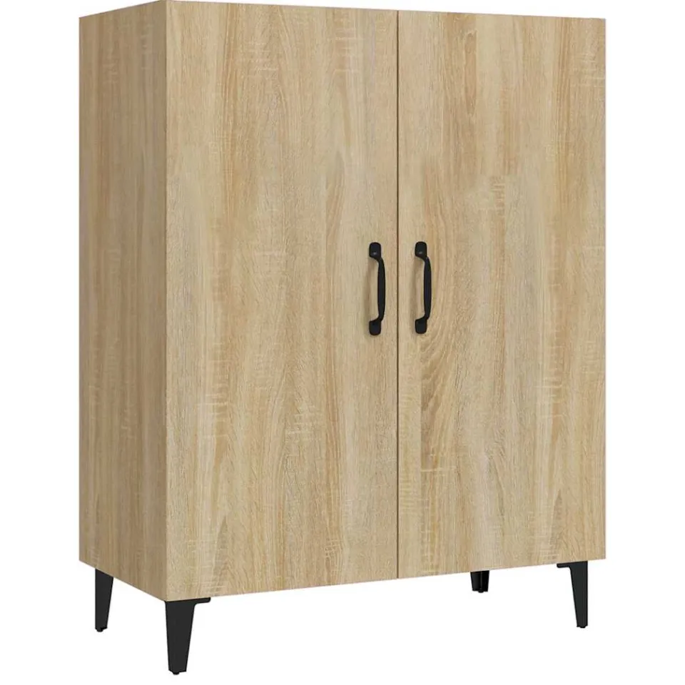 vidaXL Dressoir 70x34x90 cm bewerkt hout sonoma eikenkleurig Bruin