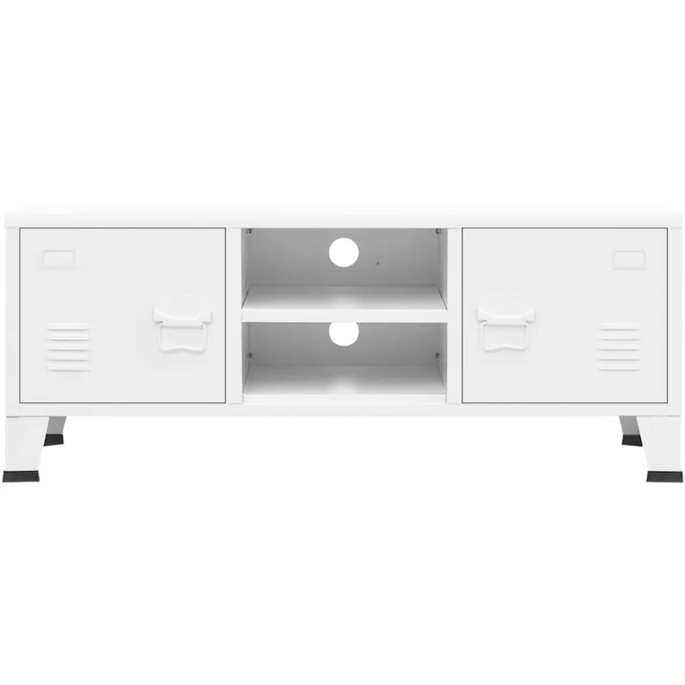 vidaXL Tv-meubel industrieel 105x35x42 cm metaal wit