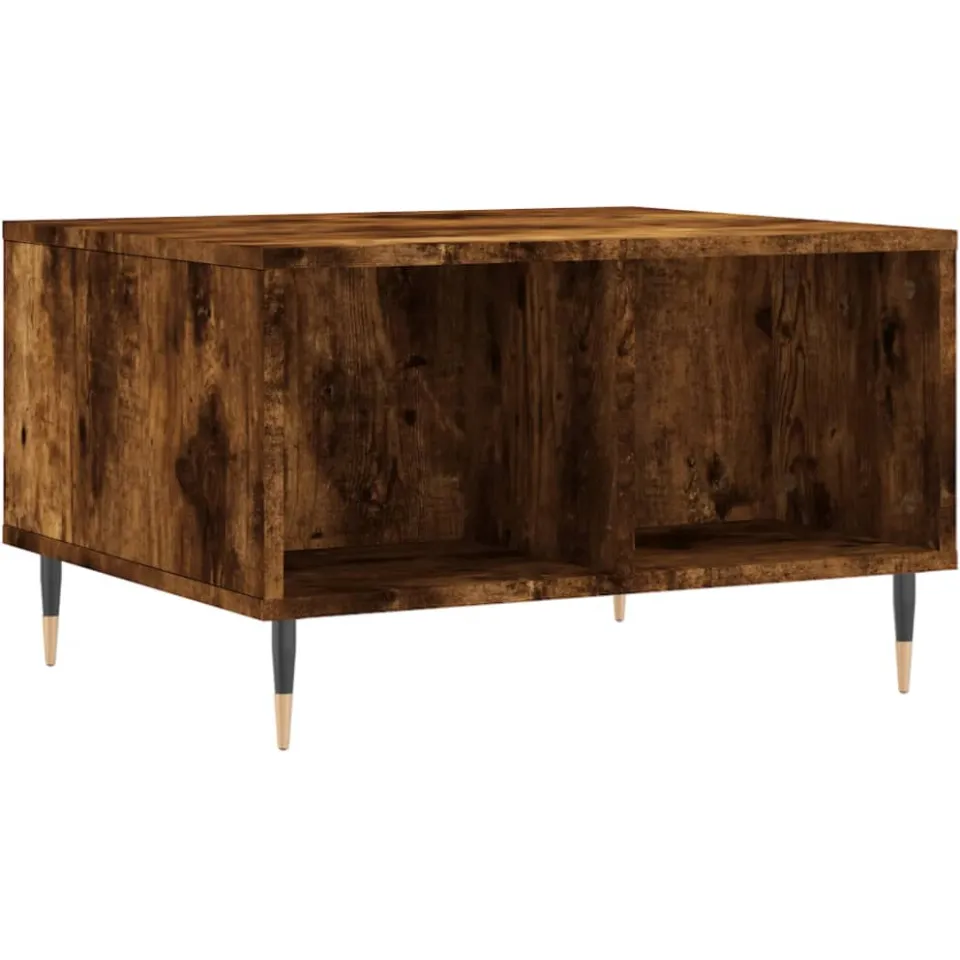 vidaXL Salontafel 60x50x36,5 cm bewerkt hout gerookt eikenkleurig, foto 3