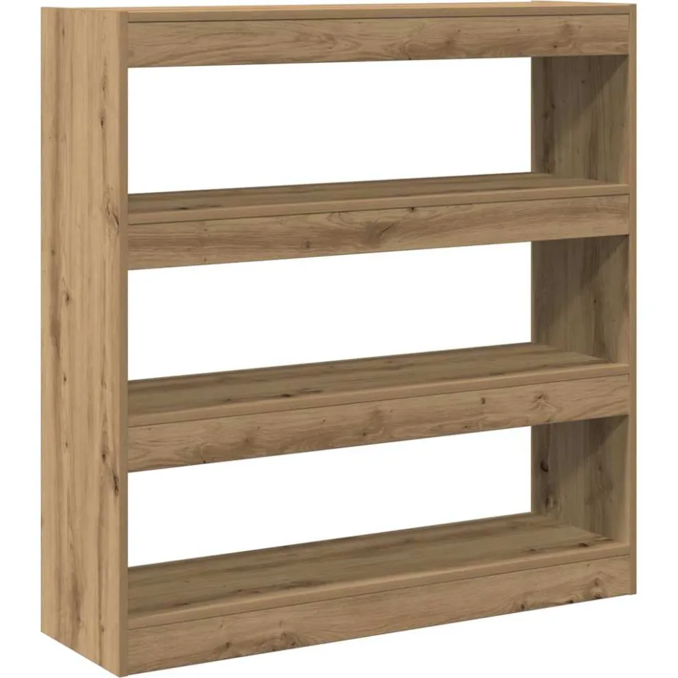 vidaXL Boekenkast 3-laags 100 x 30 x 103 cm Bewerkt hout bruin, foto 3