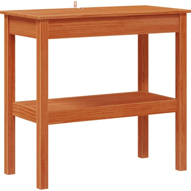 vidaXL Wandtafel - Waskleur - Bruin - 80 - x - 40 - x - 75 - cm - Massief - grenenhout Wasbruin