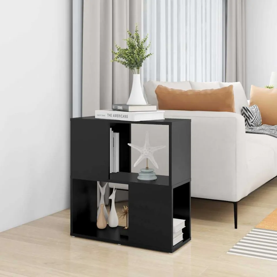 vidaXL Boekenkast 60x24x63 cm bewerkt hout zwart, foto 3
