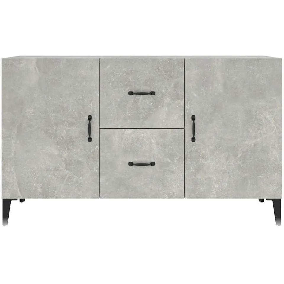 vidaXL Dressoir 100x36x60 cm bewerkt hout betongrijs grijs, foto 4