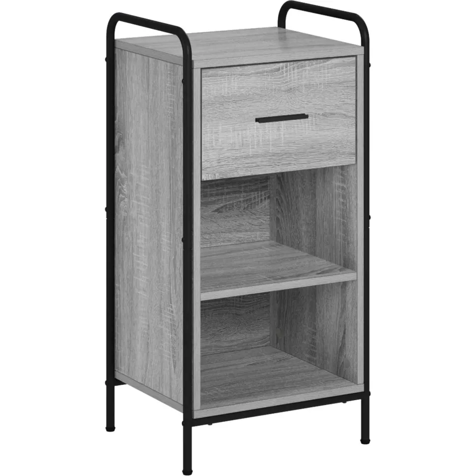 vidaXL Dressoir Grijs Sonoma 97 x 33 x 81 cm Bewerkt hout, foto 3