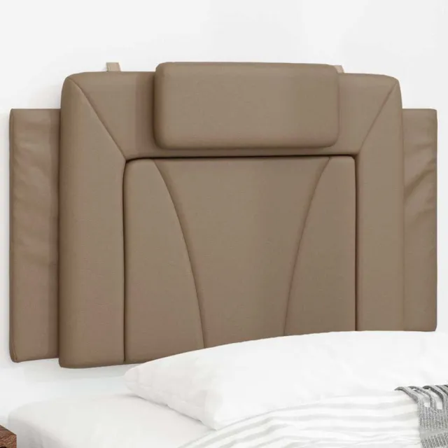 vidaXL Hoofdbordkussen "Viana" 90 cm kunstleer cappuccinokleurig Bruin