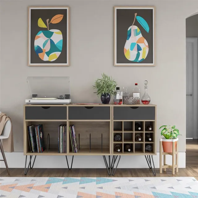 Notio Living Harmony - Drankenstandaard in houtlook Bruin