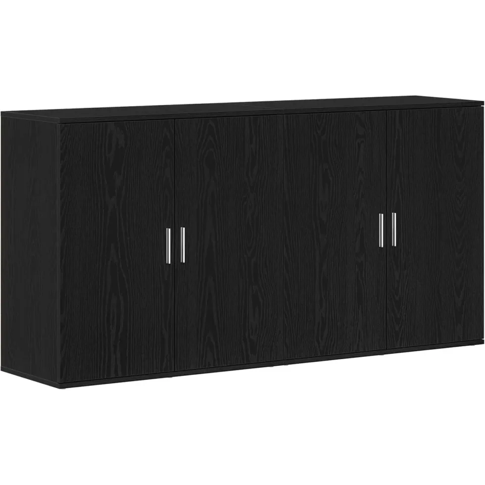 vidaXL Dressoir 2 st Zwart Eiken 79 x 38 x 80 cm Bewerkt hout, foto 3