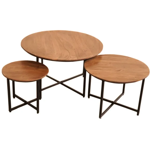 Starfurn Salontafel RichWood - Set van 3 Naturel