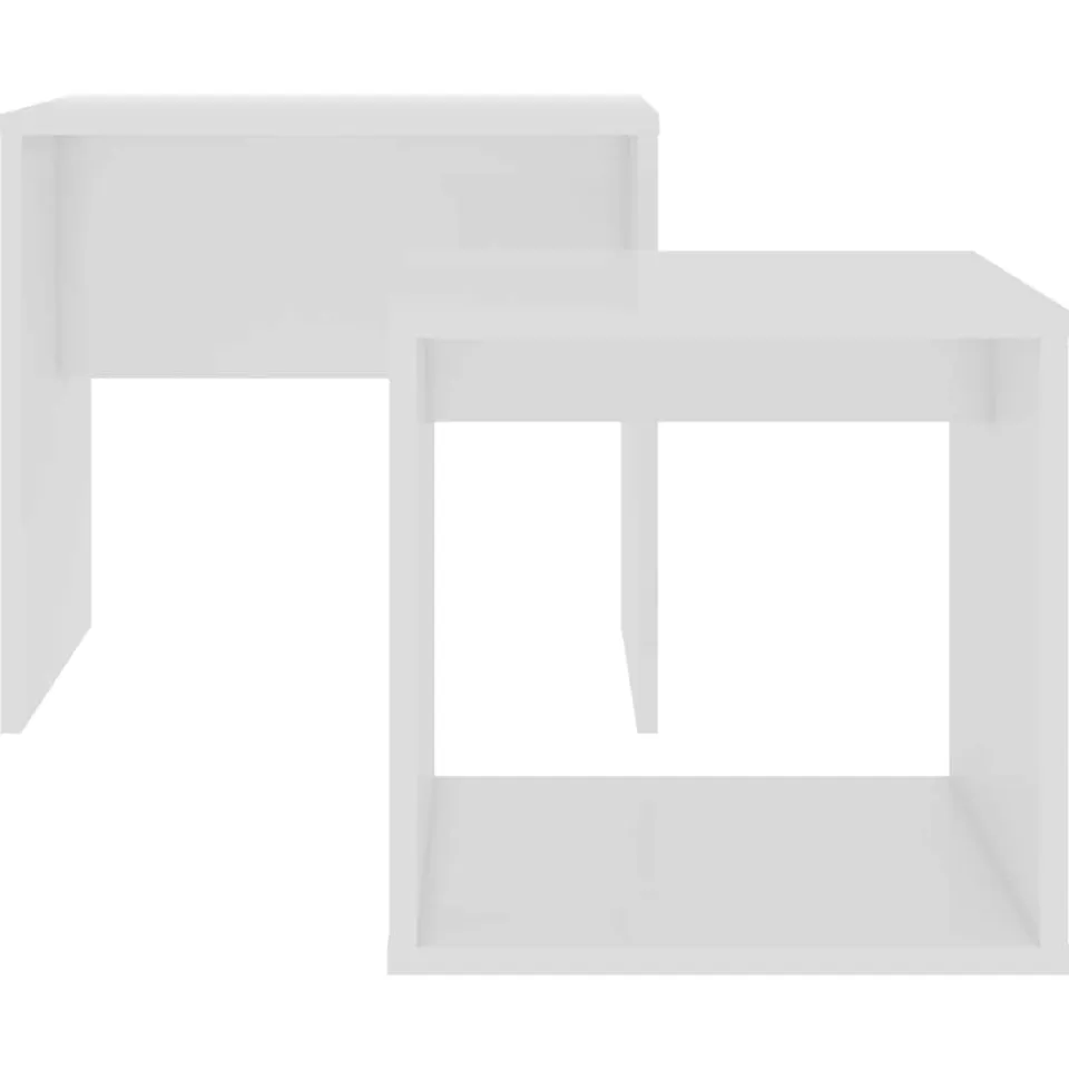 vidaXL Salontafelset 48x30x45 cm bewerkt hout wit