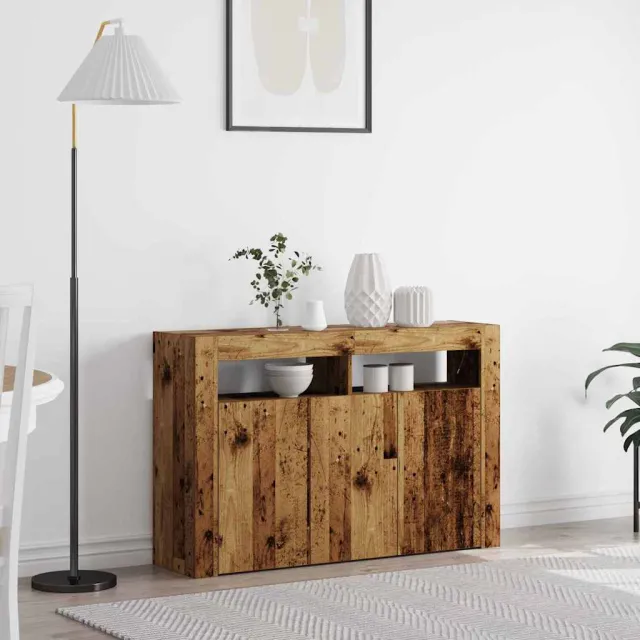 vidaXL Dressoir Oud hout 116 x 30 x 75 cm Bewerkt hout Bruin