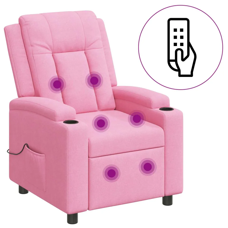 vidaXL Massage-relaxstoel Roze 75 x 95 x 100 cm Stof, foto 3