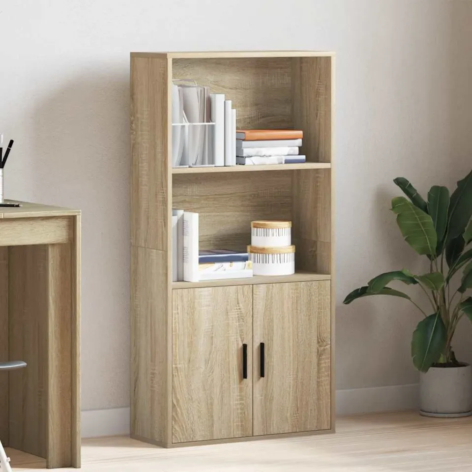 vidaXL Boekenkast 60x24x120 cm bewerkt hout sonoma eikenkleurig, foto 2