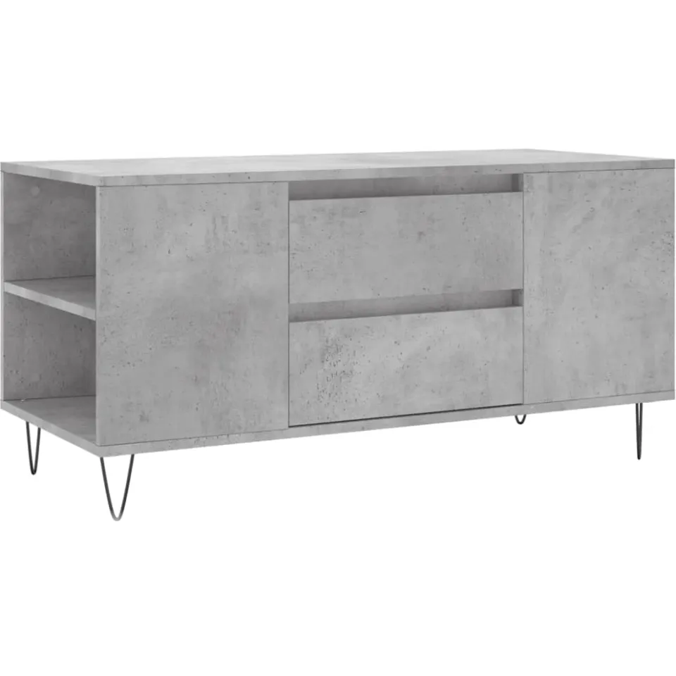 vidaXL Salontafel 102x44,5x50 cm bewerkt hout betongrijs grijs, foto 3