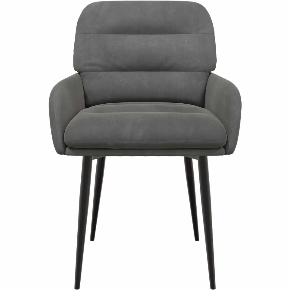 vidaXL Eettafelstoelen 2 st fluweel Donkergrijs 59 x 59,5 x 90 cm
