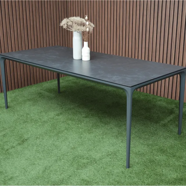 Tuinmeubelwinkel Tuintafel Vienna Antraciet 200cm Dining Eettafel - 8200A