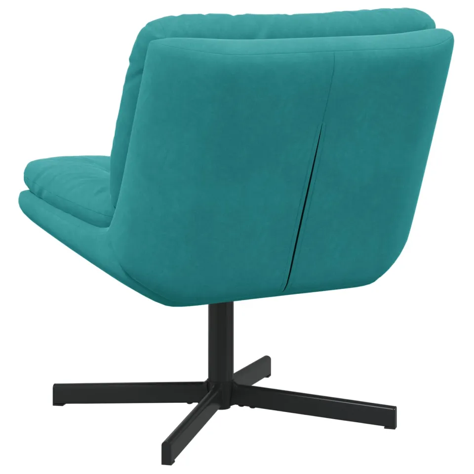 vidaXL Draaibare Relaxstoel Turquoise 63 x 75 x 76 cm Fluweel, foto 4