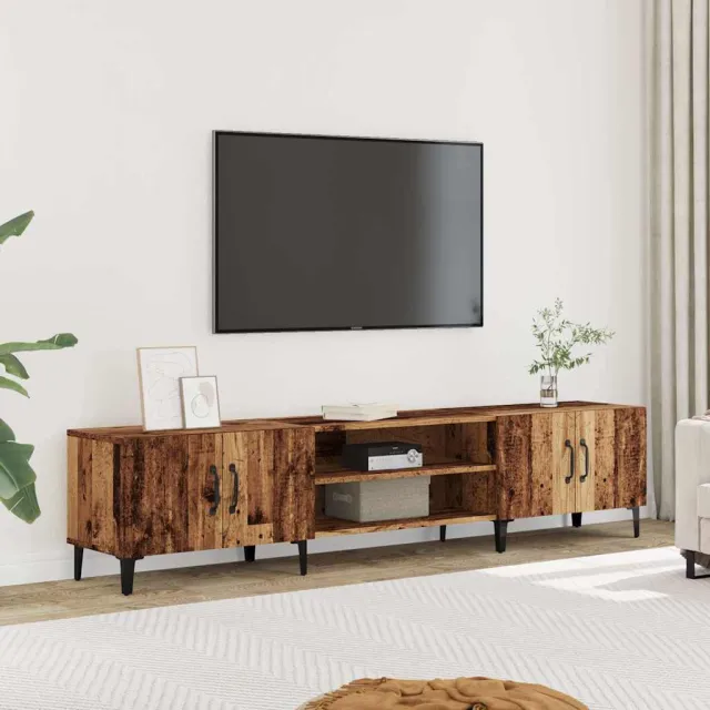 vidaXL Tv-meubel 180x31,5x40 cm bewerkt hout oud houtkleurig Bruin