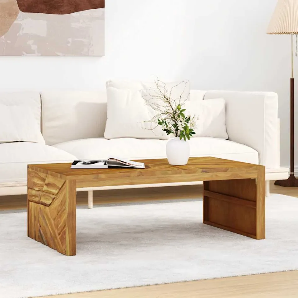 vidaXL Wandtafel 110x60x38 cm massief teakhout bruin, foto 2