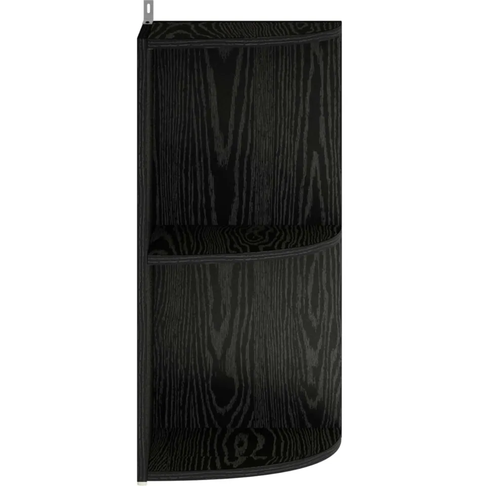 vidaXL Hoekplank 2-laags 41,5 x 41,5 x 72 cm Bewerkt hout Zwart eiken