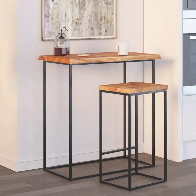vidaXL Tafelblad rechthoekig natuurlijke rand 80x60x2,5 cm acaciahout bruin, foto 2