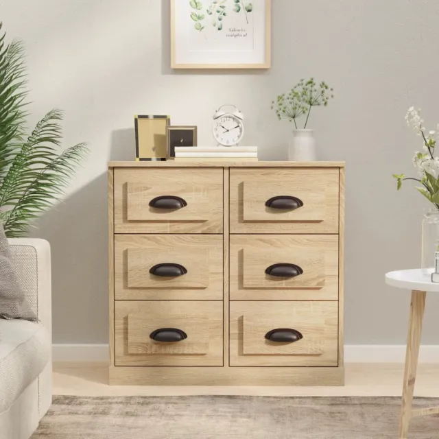 vidaXL Dressoir 70x35,5x67,5 cm bewerkt hout sonoma eikenkleurig, foto 2