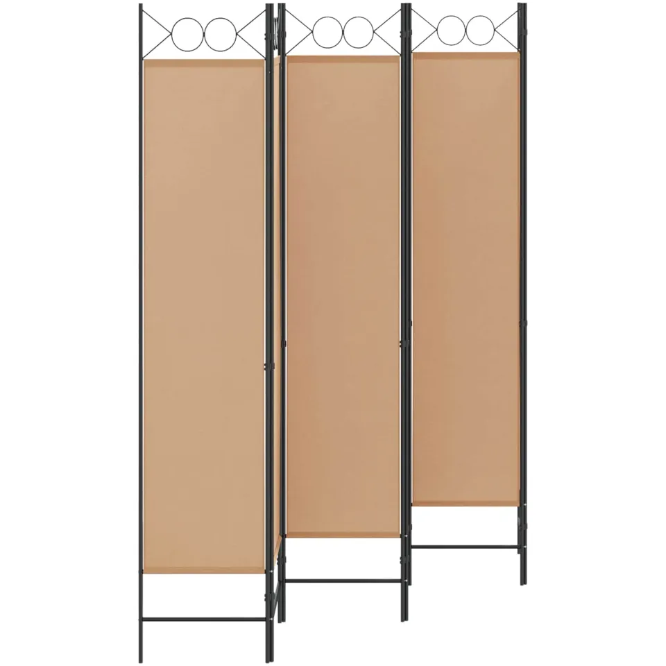 vidaXL 6-Panelen Kamerscherm Beige 240 x 200 cm Stof