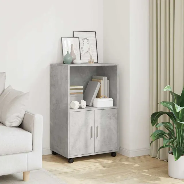 vidaXL Rolkast 55x40x91 cm bewerkt hout grijs sonoma eikenkleurig, foto 2