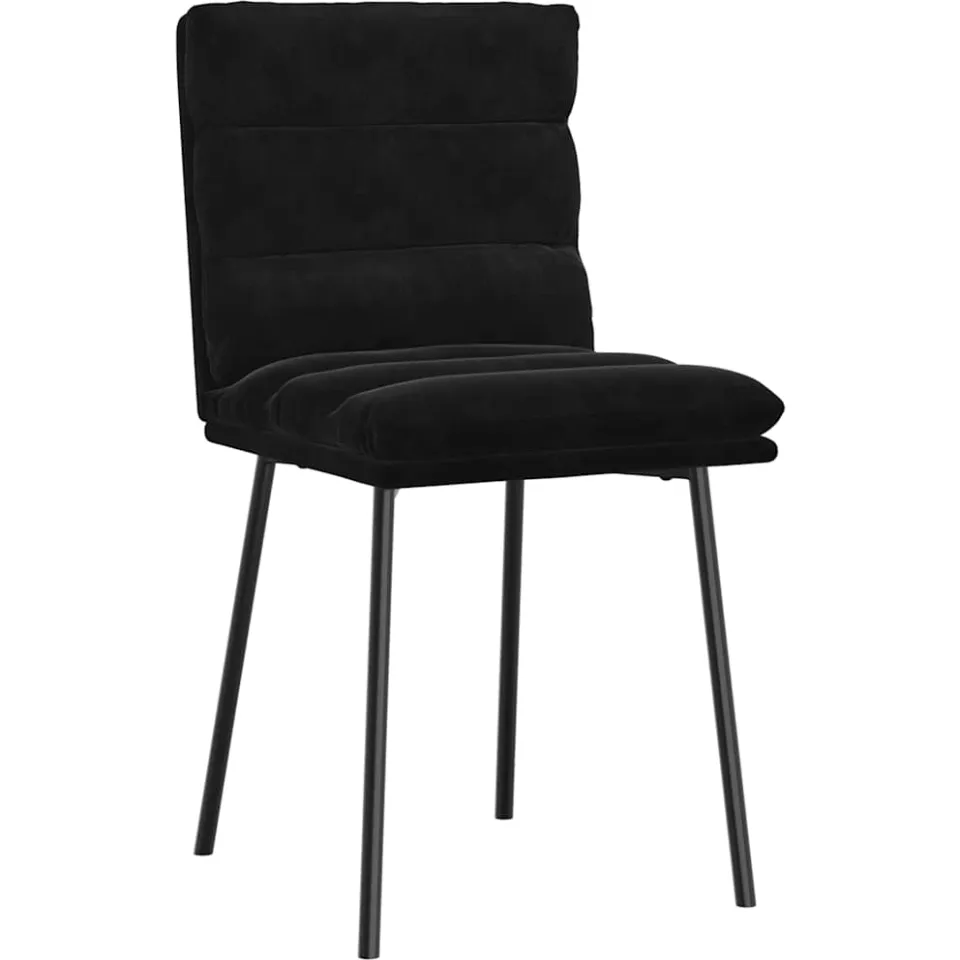 vidaXL Eetkamerstoelen 2 st fluweel zwart, foto 3
