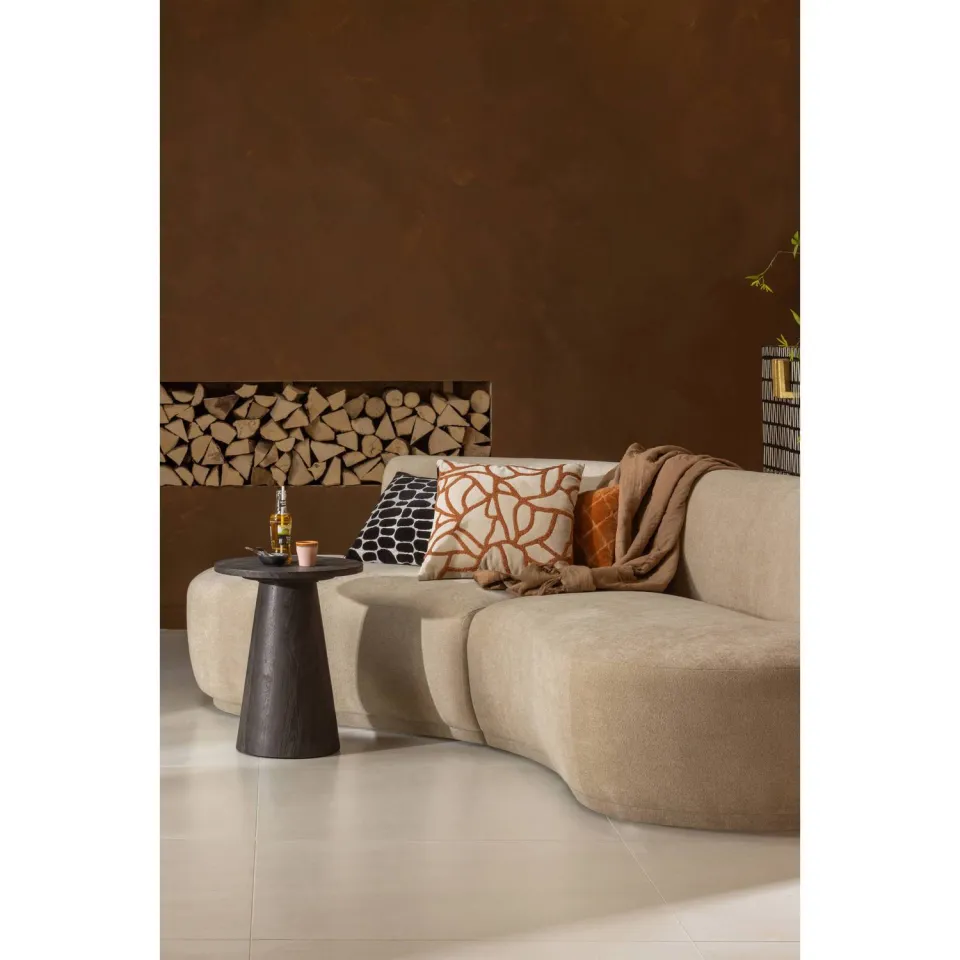 WOOOD Maan Salontafel - MDF - Donkerbruin - 50x40x40, foto 2