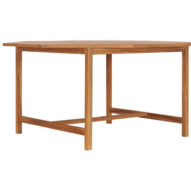 vidaXL Tuintafel 150x150x75 cm massief teakhout bruin, foto 2