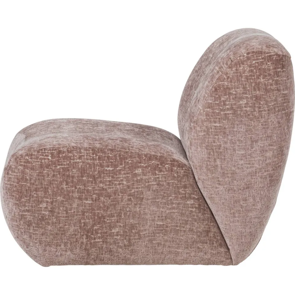 WOOOD Nomu Fauteuil Craquelé - Velvet - Lichtblauw - 74x76x92, foto 4