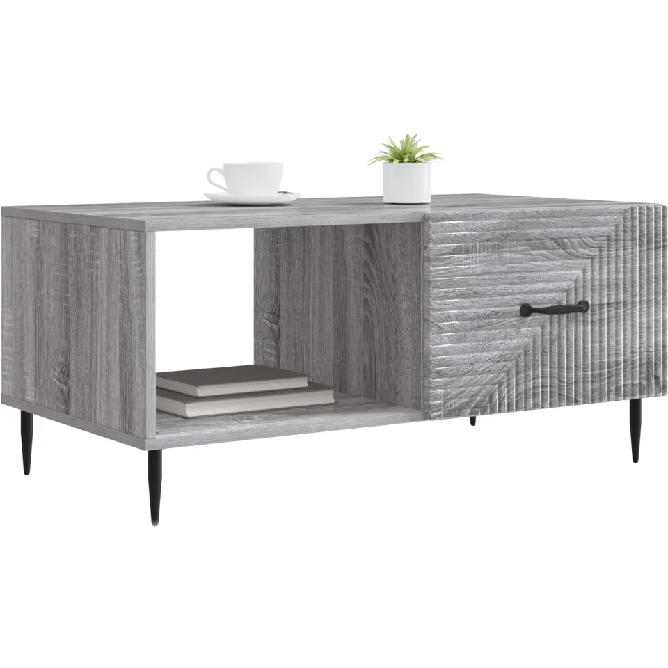 vidaXL Salontafel Grijs sonoma 90 x 50 x 40 cm Bewerkt hout