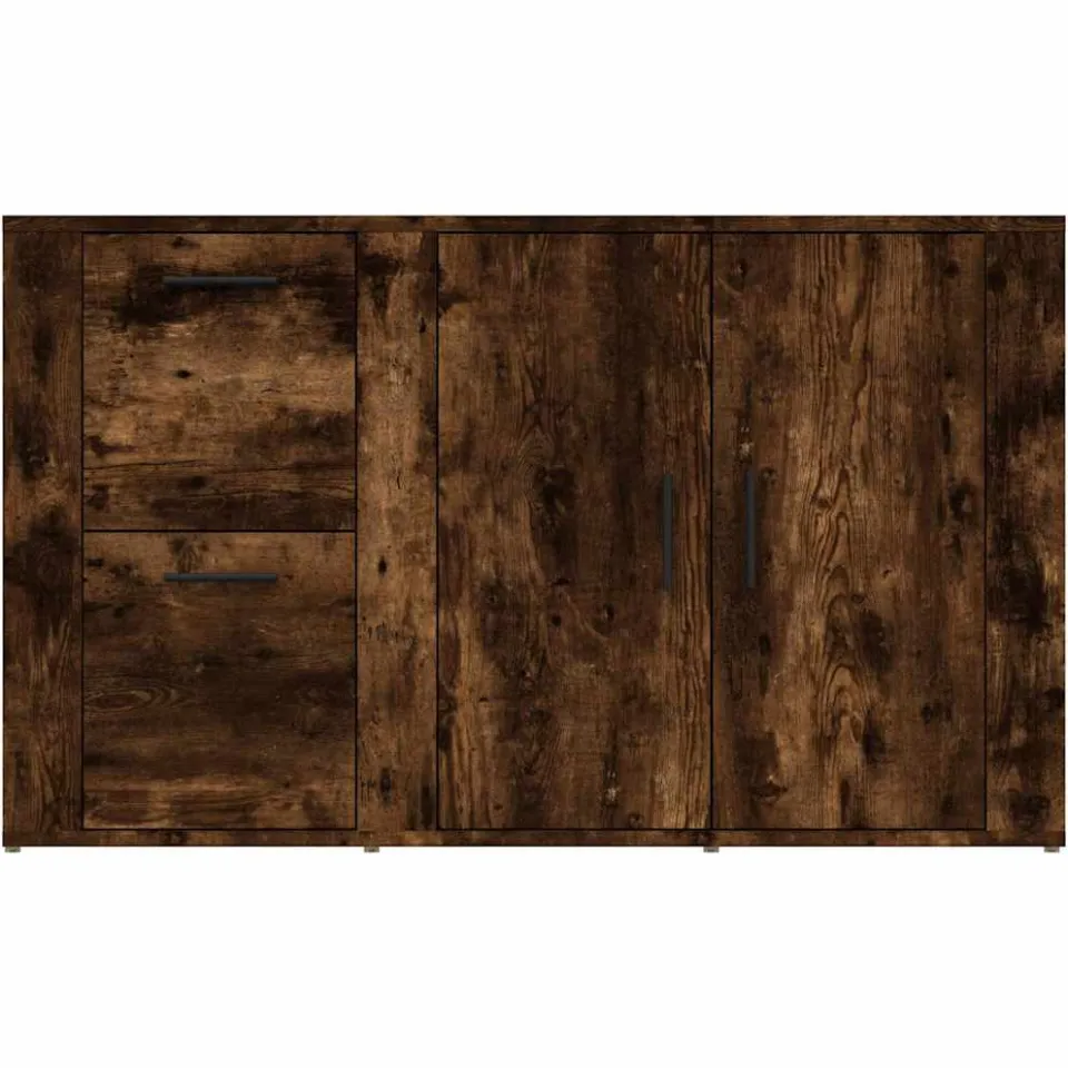 vidaXL Dressoir 100x33x59,5 cm bewerkt hout gerookt eikenkleurig, foto 4