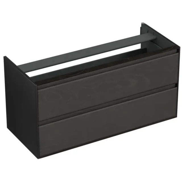 Forzalaqua Onderkast Forzalaqua Reno 120x51x60 Cm 2 Lades Softclose Eiken Black Oiled Zwart