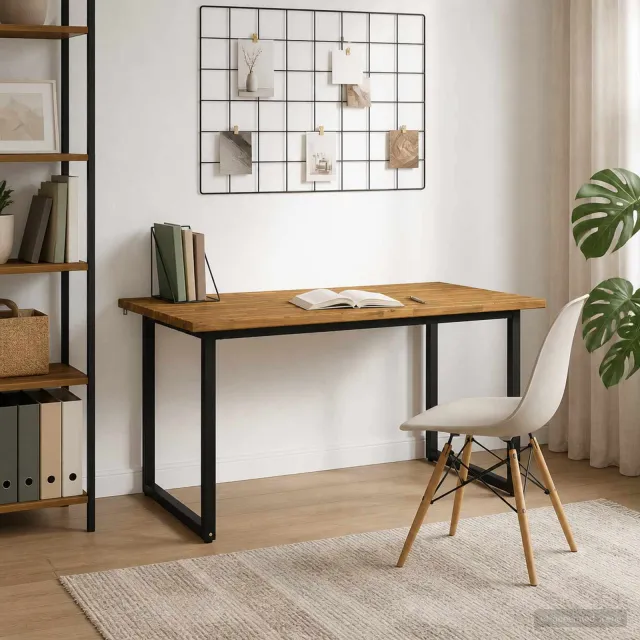 vidaXL Vierkante Eettafel 160 x 70 x 75 cm Massief Acaciahout Wit