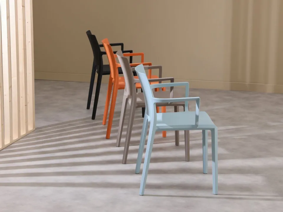 Forza Furniture Forza Sile dining tuinstoel stapelbaar zwart, foto 3