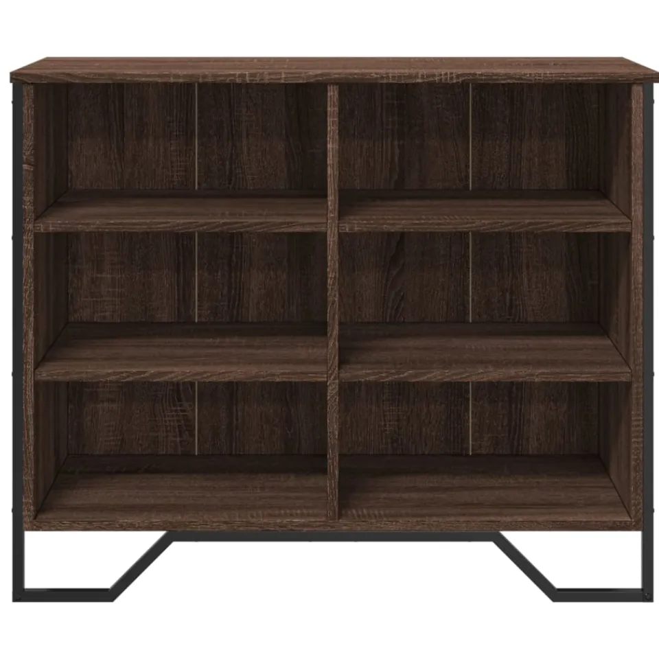 vidaXL Dressoir 91x35,5x74,5 cm bewerkt hout bruin eikenkleur, foto 4