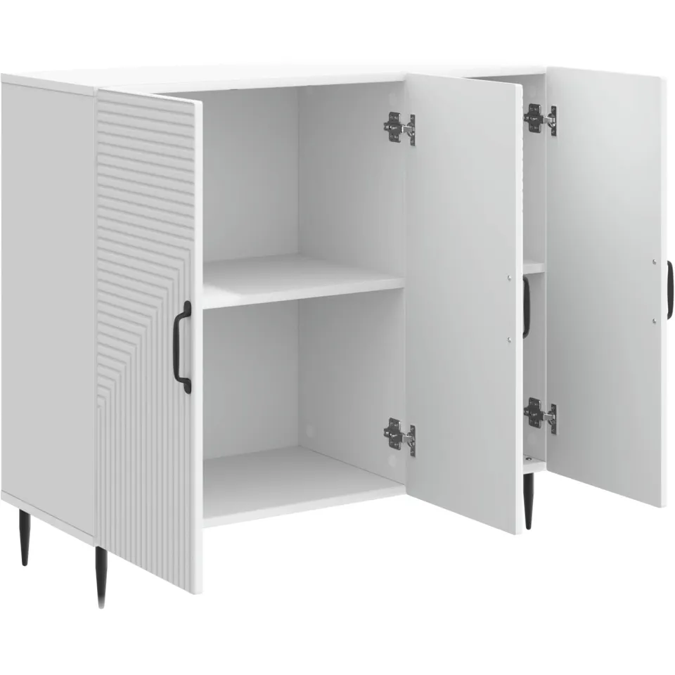 vidaXL Dressoir Wit 89 x 34,5 x 80 cm Bewerkt hout, foto 3