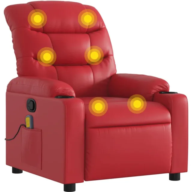 vidaXL Massagestoel - verstelbaar - kunstleer - rood