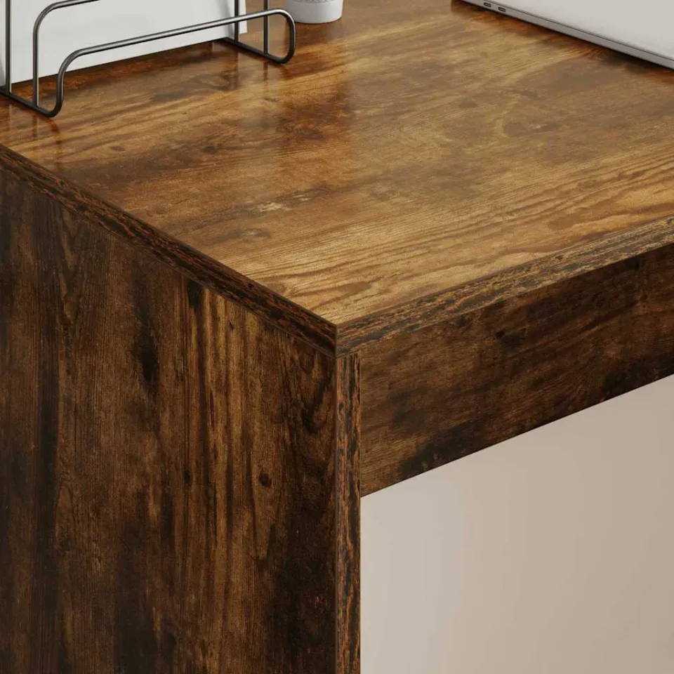 vidaXL Bureau Gerookt eiken Bewerkt hout 109 x 50 x 78 cm, foto 4