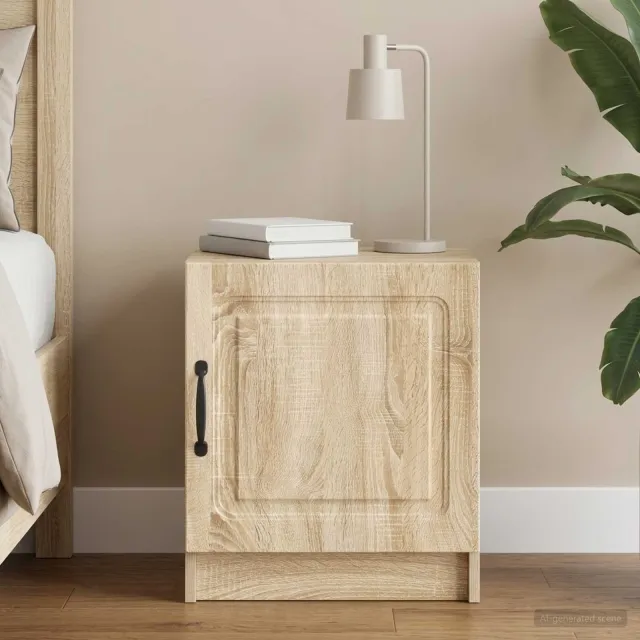 vidaXL Nachtkastje Sonoma Eiken 43 x 34,5 x 47 cm Bewerkt hout, foto 2