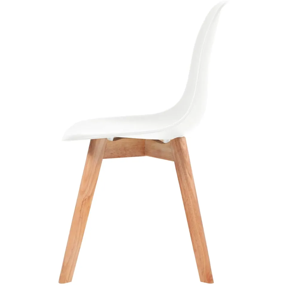 vidaXL Eetkamerstoelen 2 st kunststof wit, foto 4