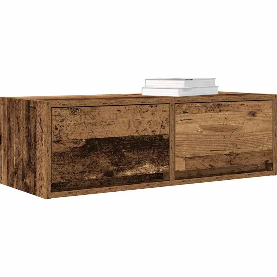 vidaXL TV-meubel 80x31x25,5 cm bewerkt hout oud houtkleurig Bruin